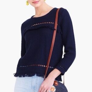 J Crew Fringe Sweater